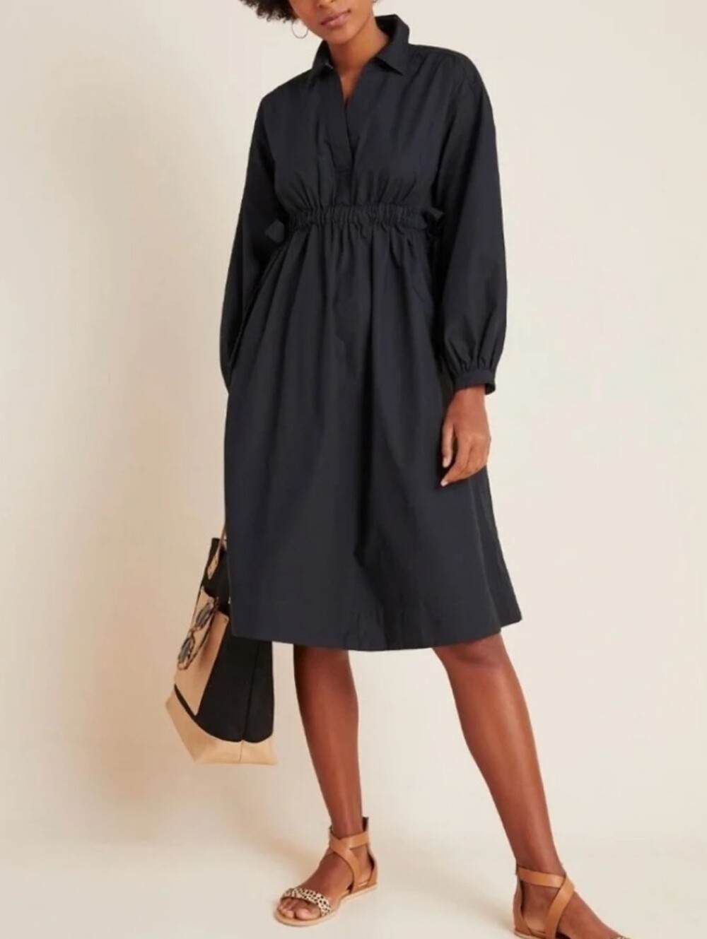 Anthropologie Maeve Poplin Nikita Shirt Dress